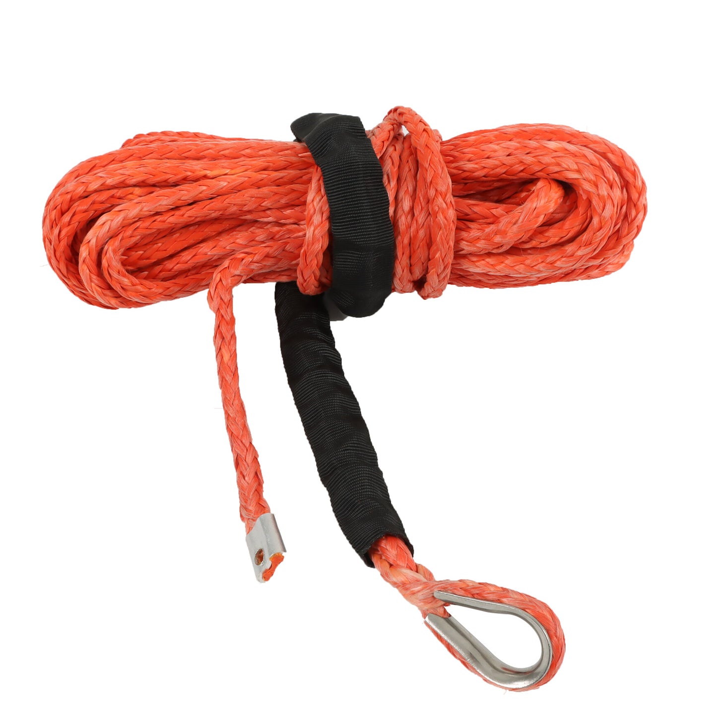 findmall 5/16 Inches 50 feet Capstan Rope Off Road Vehicle Traction Rope Maximum Strength 12000 Pounds Synthetic Car Tow Rope Orange