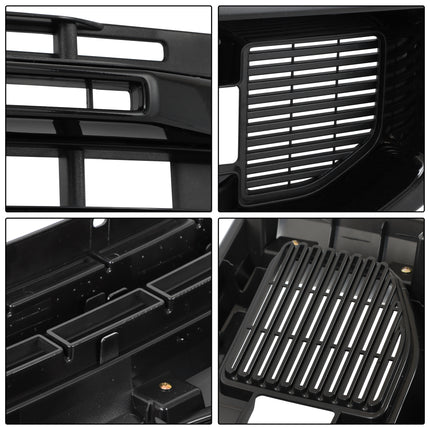 Findmall Front Grille Upper Glossy Black with 2 Straight Trim Style Replacement for F250 F350 F450 F550 Super Duty 2020-2022