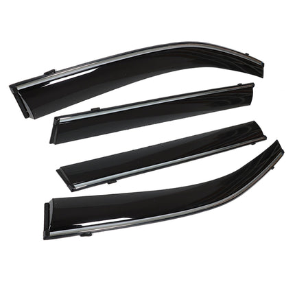 Findmall Side Window Visors Rain Guard Wind Vent Shade Deflector with Chrome Trim Replacement for 2015-2019 Toyota Highlander