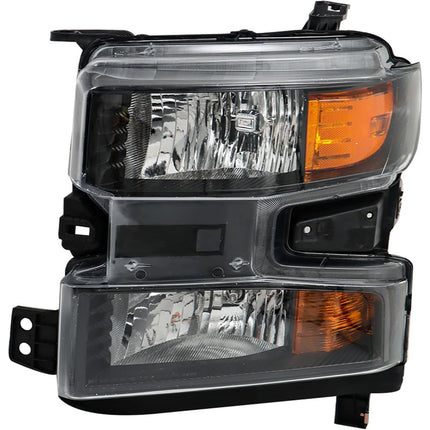 Findmall Headlight Assembly Replacement for Silverado 1500 Black Front LH