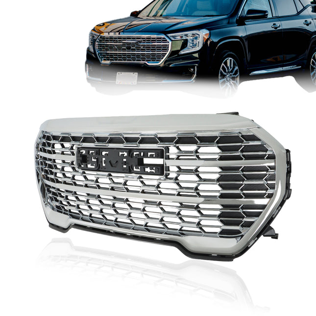 Findmall Chrome Front Upper Bumper Grille without Camera Hole Replacement for Terrain Denali 2022-2023