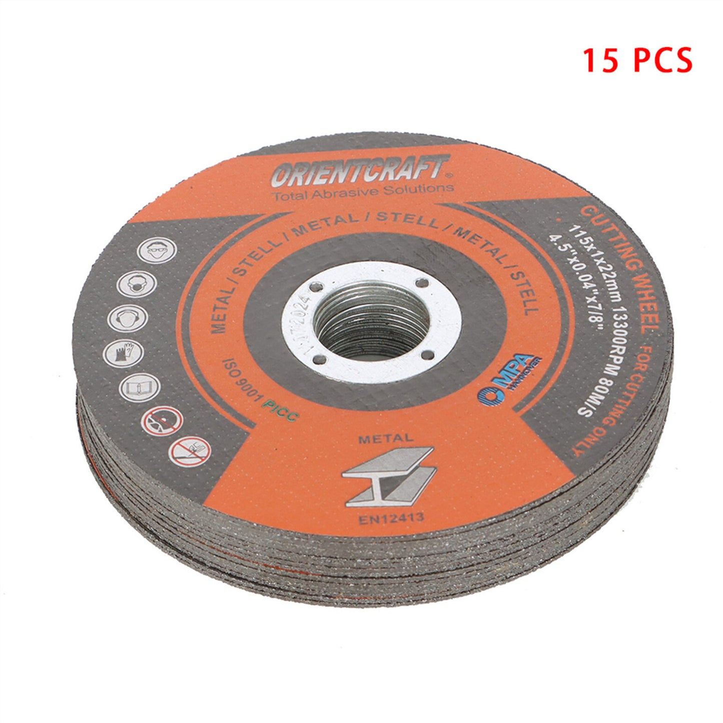 findmall 15Pcs Cutting Wheel 4-1/2 x 0.040 x 7/8 Inch Cut-Off Wheels Thin Metal Cutting Disc Grinding Blade Fit for Angle Grinder