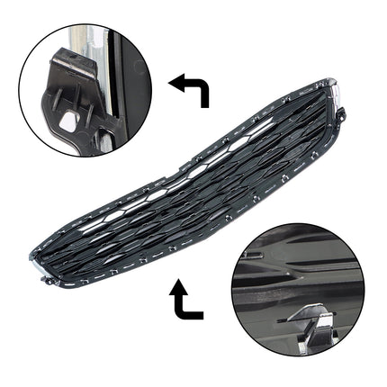Findmall Silver Front Upper Bumper Grille Replacement for Malibu 2016-2018 GM1036188 84159846