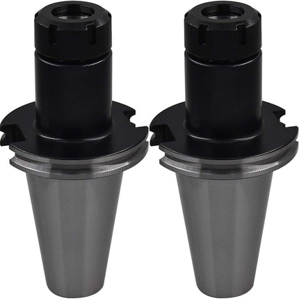 Findmall 2Pcs CAT50-ER32 Collet Chuck 4 Gage Length Tool Holder Set