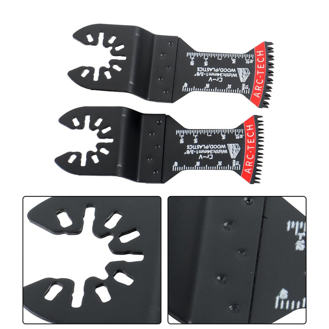 Findmall 10 Piece Set of Curved Blade Oscillating Saw Blade, Japanese Tooth, for Wood, Plastic, Curved Edge