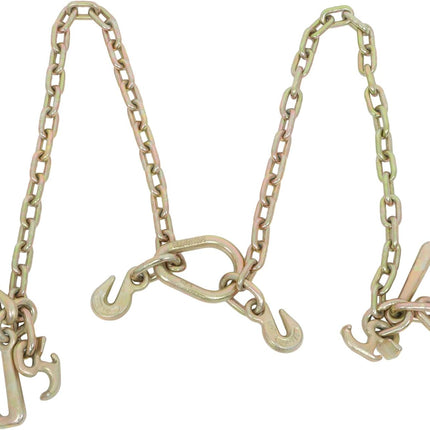 Findmall 36In 5400 LBS Chain V Bridle with RJT Hook Tow Truck Winch Cable Pull Wrecker Recovery Grab