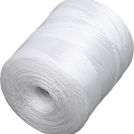 Findmall 6300ft 156lbs Tensile Strength Polypropylene Tying Twine White, Soft On Hands, Heavy Duty Outdoor or Indoor Tie Line for Baling, Shipping, Bundling Twine, Packaging Rope