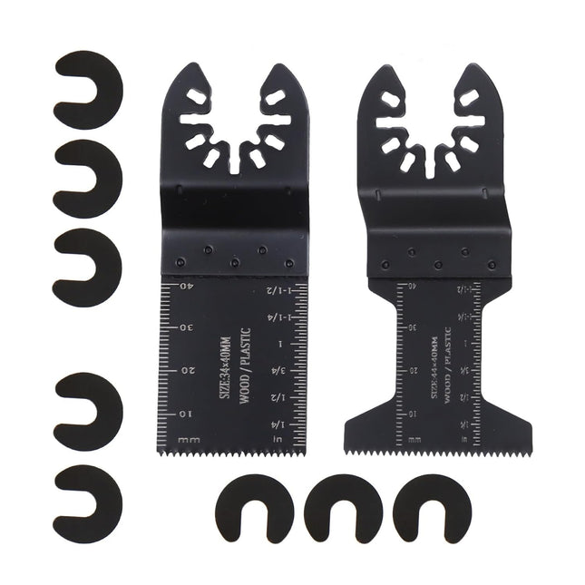 Findmall Oscillating Saw Blades 100Pcs (40 of 1-3/4, 60 of 1-3/8), for Wood, PVC, Nails, Drywall, Door Jamb