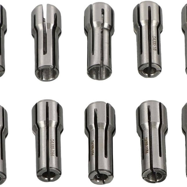 Findmall 14 Pack DA300 Accuracy Collet Set 3/64" - 1/4" by 1/64" Increments, 1/64" Collapse Range, Double Angle CNC Collet for Drilling, Tapping, and Grinding