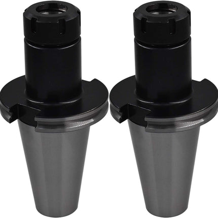 Findmall 2Pcs CAT50-ER32 Collet Chuck 4 Gage Length Tool Holder Set
