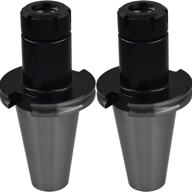 Findmall 2Pcs CAT50-ER32 Collet Chuck 4 Gage Length Tool Holder Set