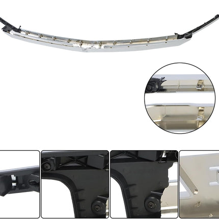 Findmall Chrome Front Upper Bumper Grille Trim Replacement for Suburban and Tahoe