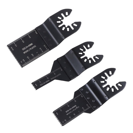 Findmall 98Pcs Multi-Tool Blades Kit with Sandpapers, Standard and Titanium and Curved Oscillating Tool Blades Set, Fit for Wood Metal Plastic Cutting
