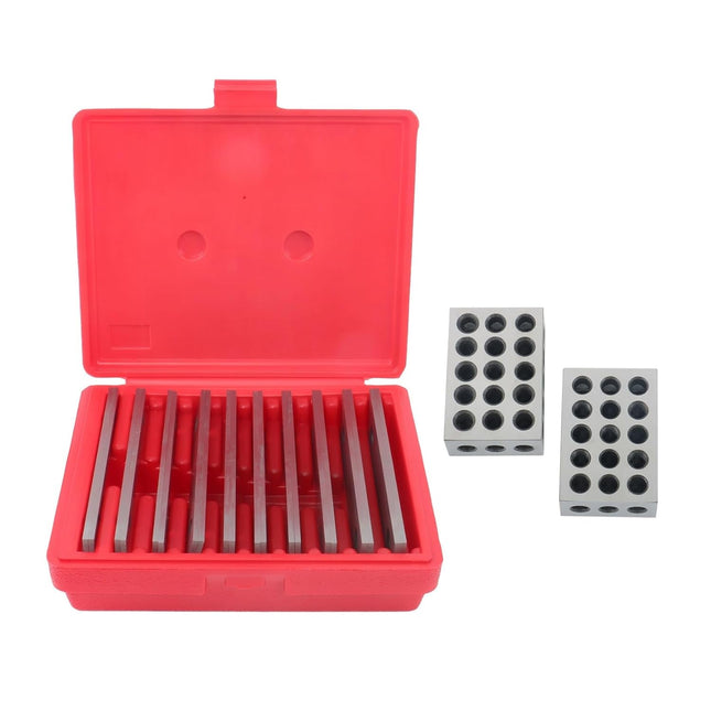 Findmall 10 Pair 1/8" x 6" Precision Parallel Block Set with 1-2-3 Blocks, Hardened Tool Steel Machinist Gauge Set, 0.0003" Parallelism for Milling & Inspection