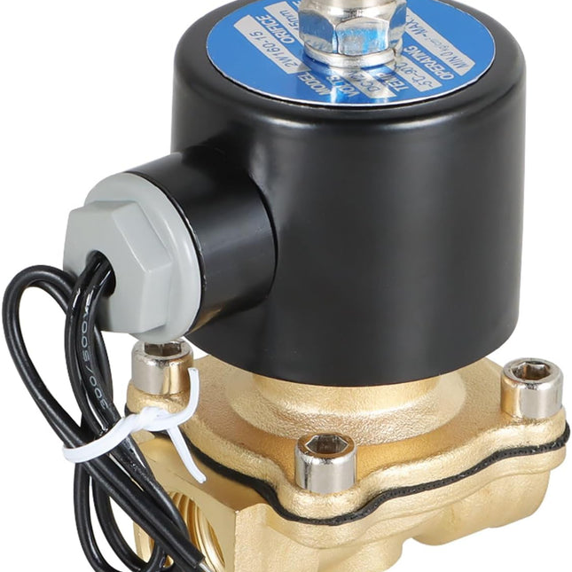 Findmall Brass Electric Solenoid valve 1/2in NPT B21V-1/2-CC-12VDC Coil insulation Class H Normally