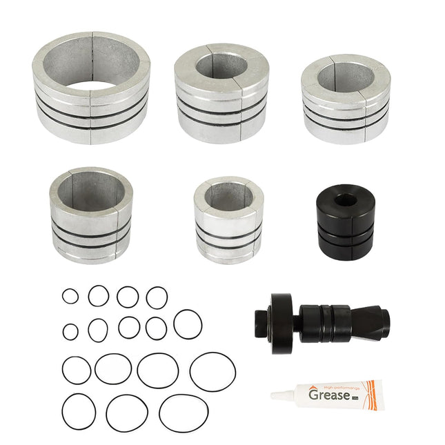 Findmall Hydraulic Tube Expander Kit 1-5/8 to 4-1/4 Size 10 T Manual Hydraulic Hose Stretcher w/4 Dies and 2 Storing Case for 78835 17350 Copper Aluminum Tubes in Car Repairing