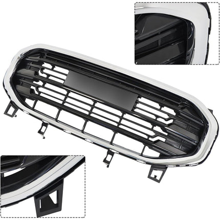 Findmall Front Grille Assembly for 2018-2021 GMC Terrain, Black with Chrome Trim