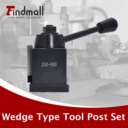 Findmall 6Pcs OXA 250-000 Wedge Type Tool Post Set Quick Change Tool Post Set Lathe Holder OXA Tool Post Set Fit for Lathe