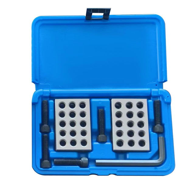 findmall Precision 1-2-3 Block Set, 23 Holes, Hardened & Ground Steel Machinist Setup Block with Screws, Hex Key & Storage Case