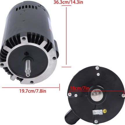 Findmall 1.5HP B129 Swimming Pool Motor, 3540RPM Speed Swimming Pool Pump, P56J Frame, 115V/230V