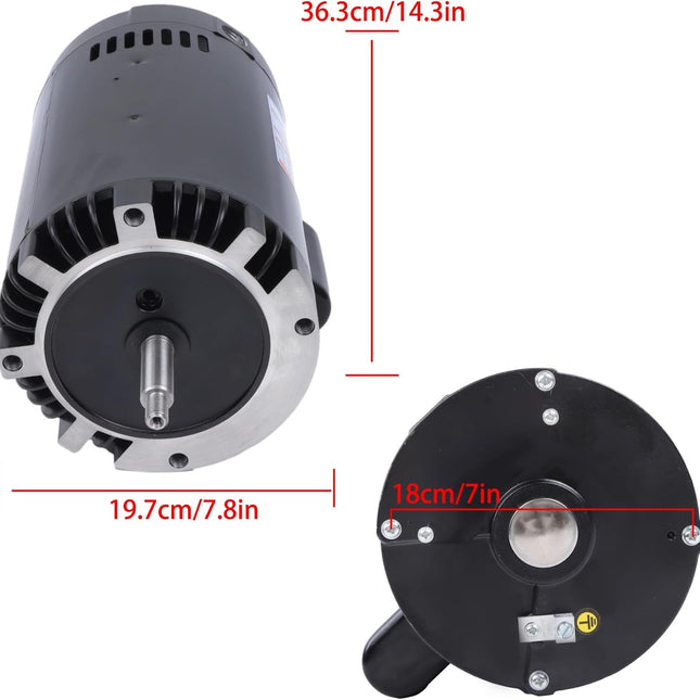 Findmall 1.5HP B129 Swimming Pool Motor, 3540RPM Speed Swimming Pool Pump, P56J Frame, 115V/230V
