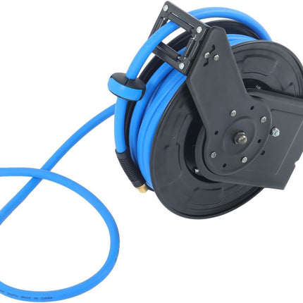 Findmall 1/2'' X 50' Wall Mount, 300PSI Retractable Air Hose Reel, Auto Rewind Retractable Reel With Air Hose, 1/2" Npt, Blue
