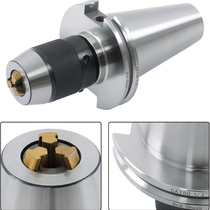 Findmall  CAT50 Ball Bearing Keyless Drill Chuck, 1/2 Inch 202-1263A | 6000RPM, for Drilling Machine
