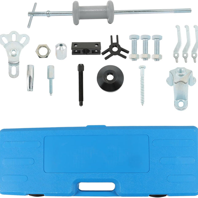 Findmall 9-Way Slide Hammer Puller Kit - Auto Wrench Adapter for Axle Bearings, Front/Rear Wheel Hub Remover & Dent Shaft Puller Tool Set