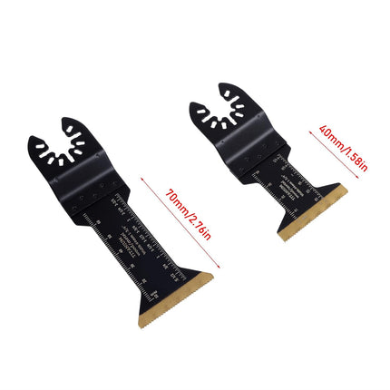 Findmall 12Pcs Titanium-Coated Oscillating Saw Blades 6 Conventional and 6 Extended Oscillating Saw Blades Set
