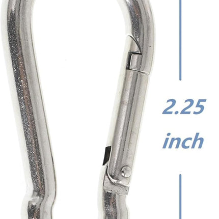 Findmall 6 Pack 304 Stainless Steel Spring Snap Hooks, Heavy Duty Carabiner Clips for Hammock, Camping, Hiking & Outdoor Gear