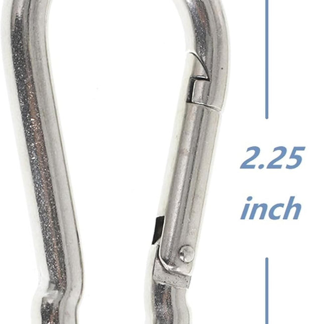 Findmall 6 Pack 304 Stainless Steel Spring Snap Hooks, Heavy Duty Carabiner Clips for Hammock, Camping, Hiking & Outdoor Gear