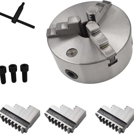 Findmall 6 Inch Lathe Chuck K11-160 3-Jaw Self-Centering 160mm CNC Lathe Chuck