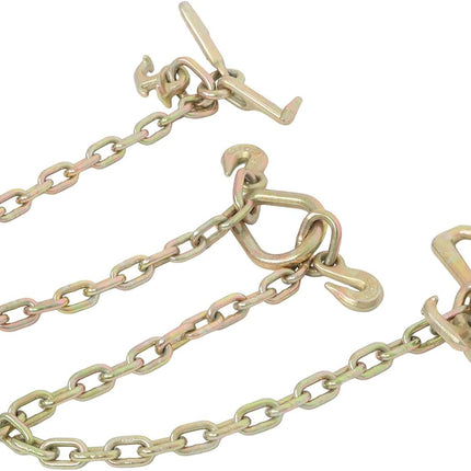 Findmall 36In 5400 LBS Chain V Bridle with RJT Hook Tow Truck Winch Cable Pull Wrecker Recovery Grab