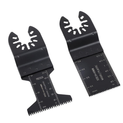 Findmall 32Pcs Shock Tool Oscillating Saw Blade Combination Curved Tooth Oscillating Saw Blades Set Fit for Cutting Wood, Plastic, and Metal