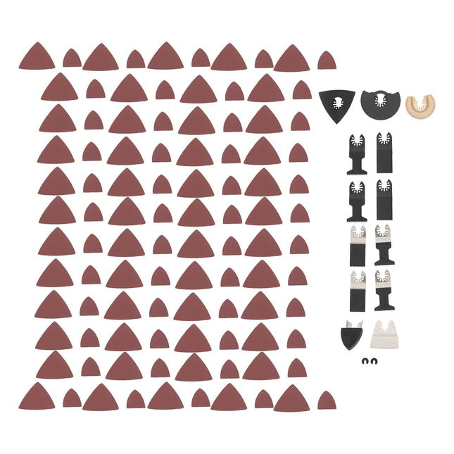 Findmall A Set of 115Pcs Oscillating Tool Saw Blades Multitool Kits Home Decoration, Woodworking, Metal Processing, and Automotive Repair Industries