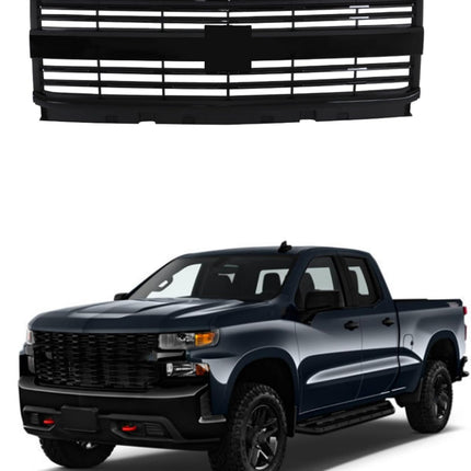 Findmall Glossy Black Front Grille Replacement for Silverado 2500 HD and 3500 HD 2015-2019