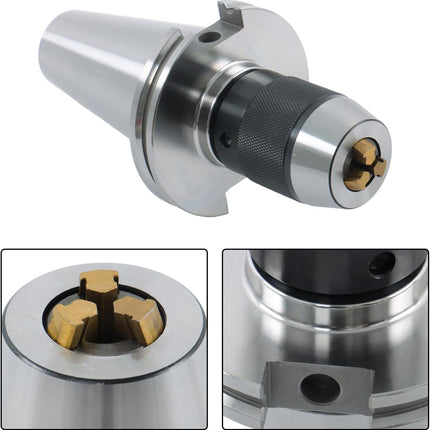 Findmall  CAT50 Ball Bearing Keyless Drill Chuck, 1/2 Inch 202-1263A | 6000RPM, for Drilling Machine