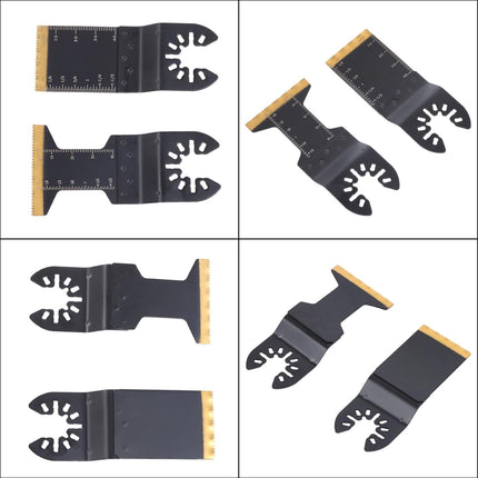 Findmall Universal Vibrating Multi Tool Blades Kits, 49Pcs Oscillating Saw Blade Set Includes Various Specifications Fit for Cutting Wood, Plastic, and Metal