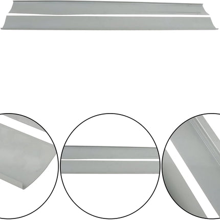 Findmall 4-Piece Slip-On Rocker Panel Set for 1996-2018 Chevrolet Express GMC Savana, Silver