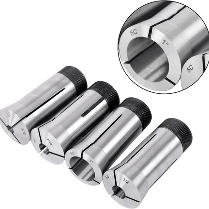 Findmall 18 Pcs 1/16-1-1/8 x 16ths 5C Collet Set .0006 TIR Certificate for CNC Milling Machines, Lathes, Tool and Workpiece Clamping