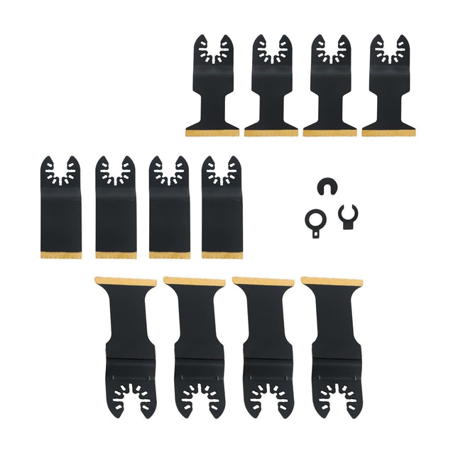 Findmall 12PCS Set of Oscillating Saw Blades, Fit for Wood Metal Plastic Cutting, Compatibility with Most of Oscillating Multi-Tools