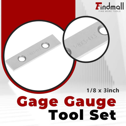 Findmall 10 Pair 1/8" x 3" Precision Parallel Block Set, ±0.0002" Hardened Alloy Steel Gage Gauge Tool Set with Storage Box