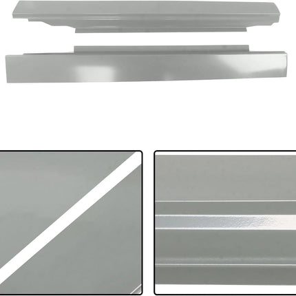 Findmall 4-Piece Slip-On Rocker Panel Set for 1996-2018 Chevrolet Express GMC Savana, Silver