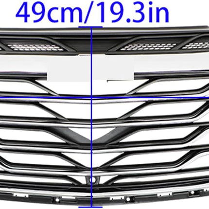 Findmall Black Front Upper Grille with Chrome Trim Replacement for Cruze 2019-2020 42679306