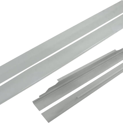 Findmall 4-Piece Slip-On Rocker Panel Set for 1996-2018 Chevrolet Express GMC Savana, Silver