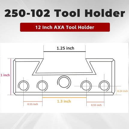 findmall 5Pcs AXA 250-102 Tool Holder AXA 102 Quick Change Tool Post Holder Fit for Swing 12 Inch AXA Tool Holder