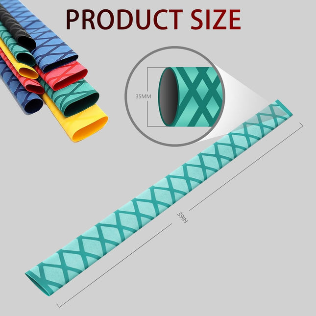 Findmall Green Heat Shrink Wrap Tubing 39" Length, 1.18"-1.38" Diameter Heat Shrink Tube for Rod Grips and Handle Protection（副本）