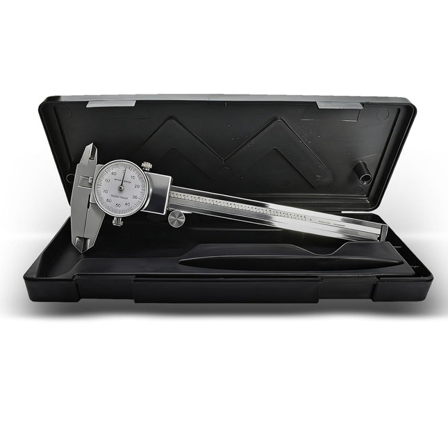 Findmall 6" Dial Caliper 0.001 Stainless Steel Caliper Measuring Tool 4-Way Measurement with Plastic Case