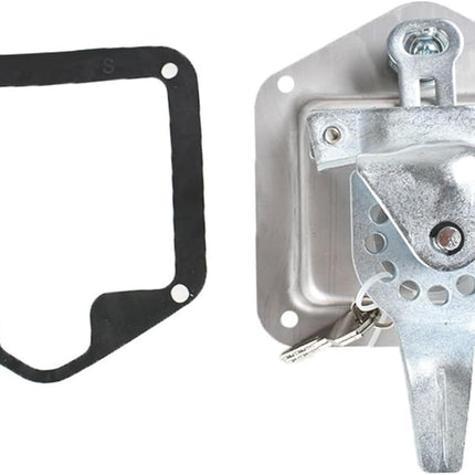 Findmall 4 Trailer Door Latch T-Handle Locking Stainless Steel Folding T Handle Latch for Camper RV Truck Trailer Toolbox with Gasket and Keys