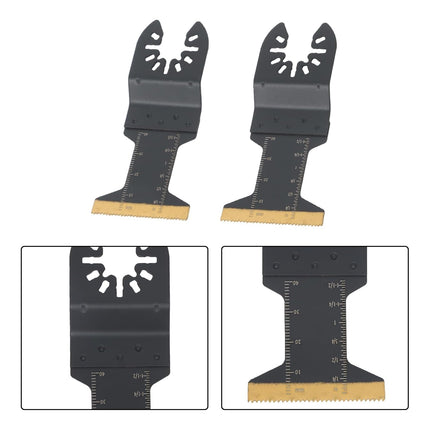 Findmall 49 Pieces of Oscillating Saw Blades Kit(34, 44 and 60MM), High Speed Steel, Titanium-Coated, for Wood, Metal, Universal Compatibility